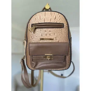 Brahmin | Bags | Brahmin Tan Croc Embossed Leather Mini  display picture 3